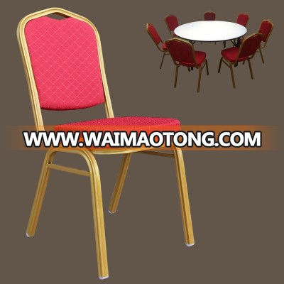 Wholesale cheap crown back burgundy fabric stacking banquet hall chairs for sale