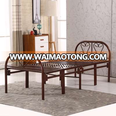 High Quality Steel Iron Folding Single Metal Bed for Sale