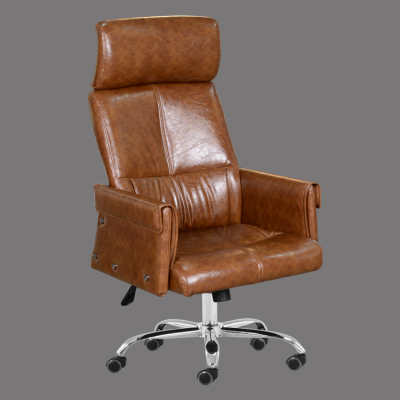 High back faux leather executive office chair