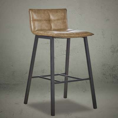 low back leather bar stool counter height