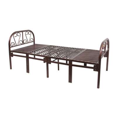 Latest designs single Iron Folding Metal Bed for Sale