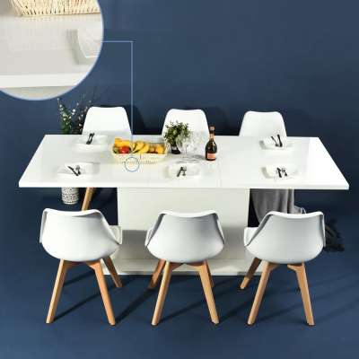 Multifunction Space Saving Extendable table Rectangular Wood dining tables